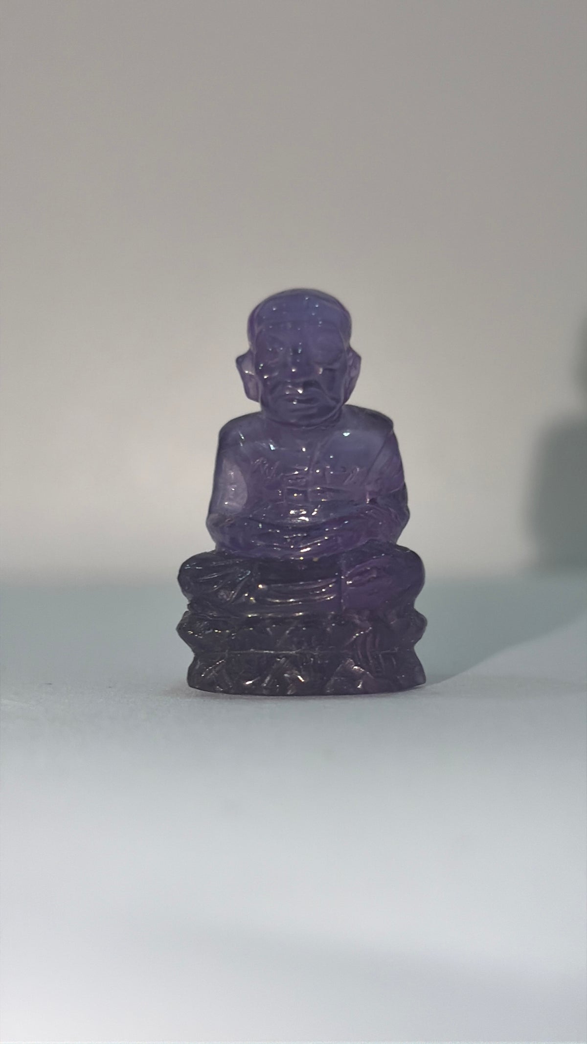 Amethyst Monk — Hand-Carved